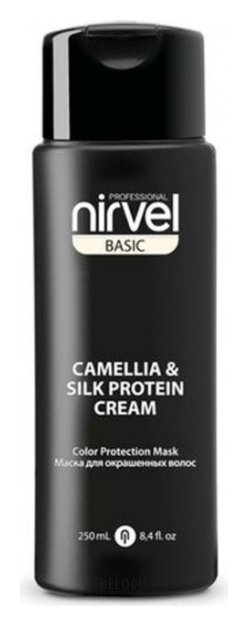 Маска-блеск для окрашенных волос с экстрактом камелии и протеинами шелка Mask-Shine Color Protection Camellia & Silc Protein Nirvel BASIC