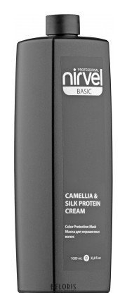 Маска-блеск для окрашенных волос с экстрактом камелии и протеинами шелка Mask-Shine Color Protection Camellia & Silc Protein Nirvel BASIC