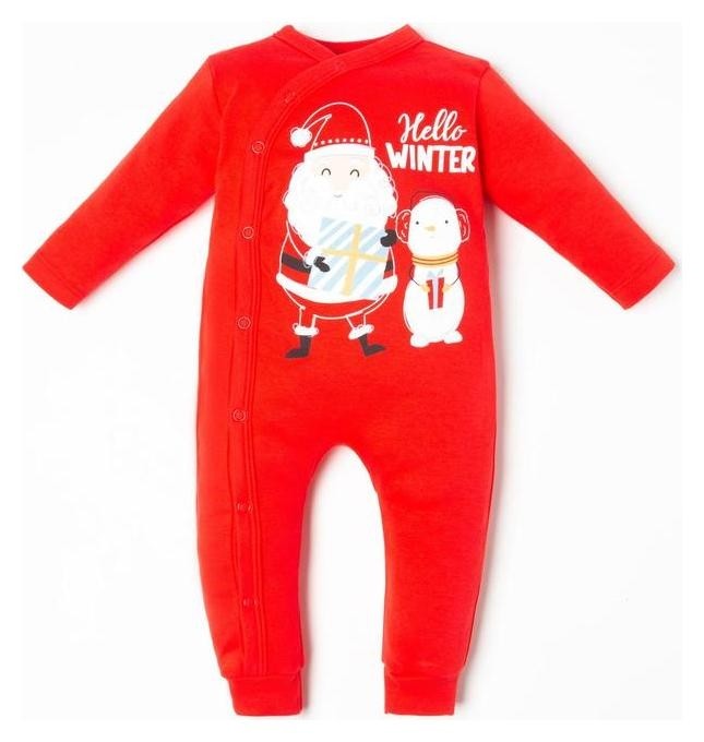 

Комбинезон крошка Я "Happy Winter", рост 62-68 см, красный