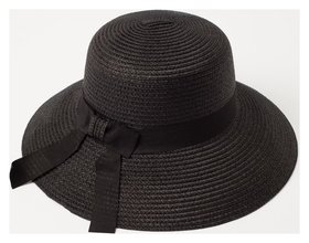 Шляпа женская Minaku "Summer Joy", размер 56-58, цвет черный Minaku