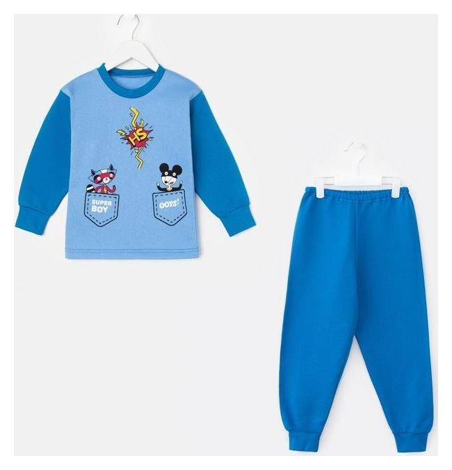 Пижама для мальчика, цвет синий, рост 98-104 см