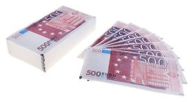 Салфетки "Пачка денег 500 евро" 30 листов Русма