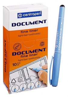 Ручка капиллярная Centropen "Document" 2631, 0,7 мм, длина письма 500 м, черная Centropen