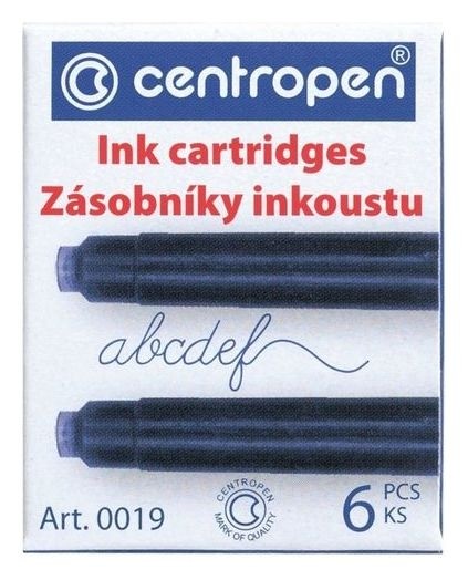 

Картриджи для перьевых ручек Centropen 0019/06, 6 штук