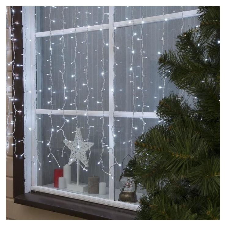 

Гирлянда "Занавес" 2 х 1.5 м, Ip44, умс, белая нить, 360 Led, свечение белое, 220 В