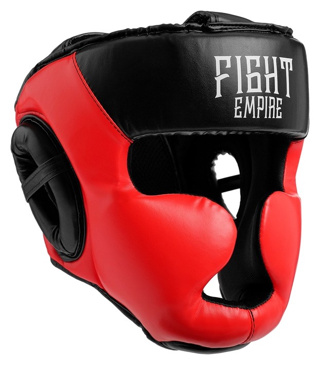 Шлем боксёрский соревновательный Fight Empire, размер М, цвет красный
