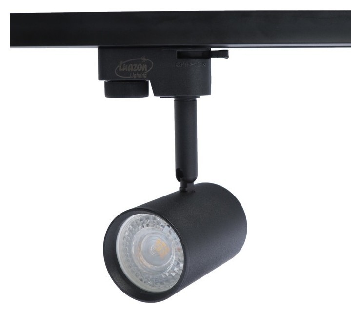 Трековый светильник Luazon Lighting под лампу Gu10, цилиндр, корпус черный