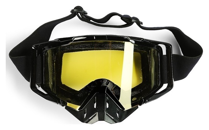 Очки- маска, со съемной защитой носа, стекло желтое, черные