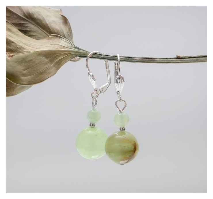 

Серьги шар №14 "Оникс", Зелёный