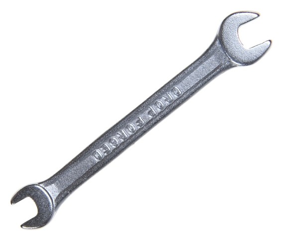 Ключ рожковый Tundra, хромированный, 6 х 7 мм