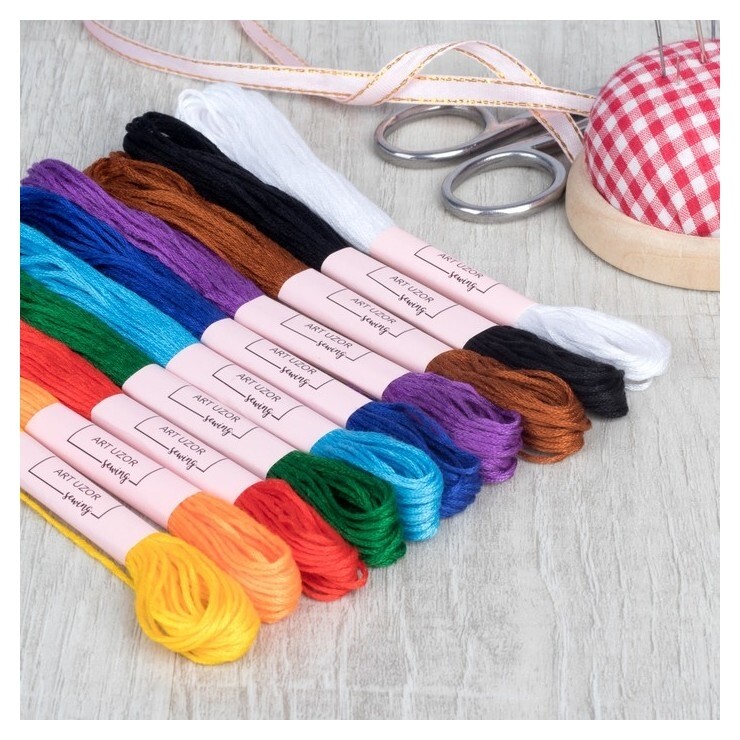 Набор ниток мулине «Школьный», 8 ± 1 м, 10 шт  Арт узор