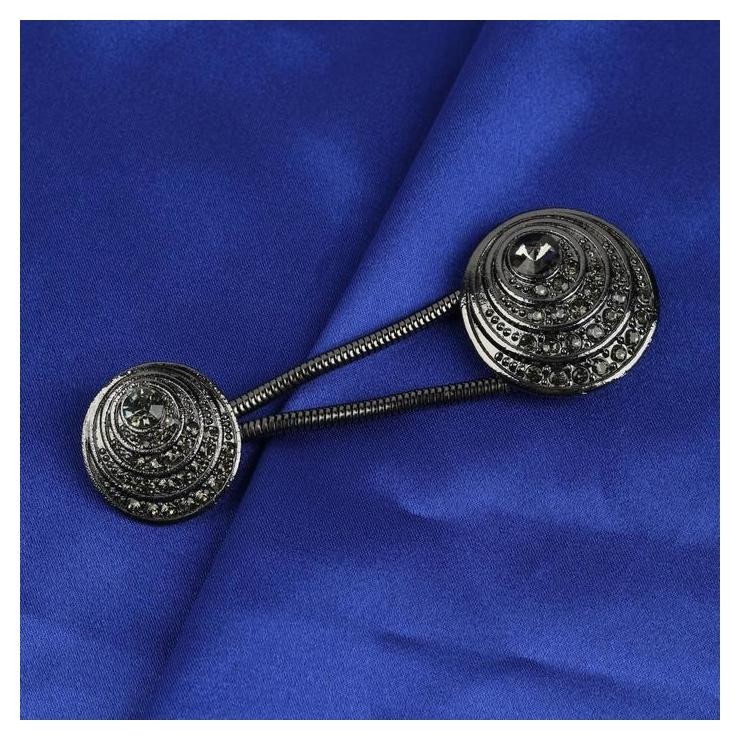 

Декоративная застёжка, D = 2,5/3 см, цвет чёрный