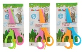 Ножницы детские 13,5 см, безопасные, пластиковые, с автоматическим механизмом Mazari