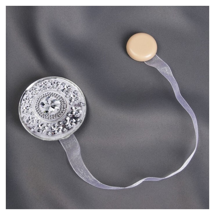 Подхват для штор «Букет», D = 6 см, цвет белый  Арт узор