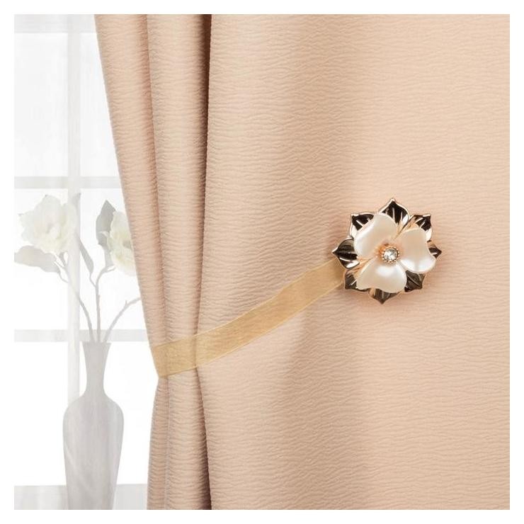 

Подхват для штор «Цветок», D = , цвет золотой, Золотистый