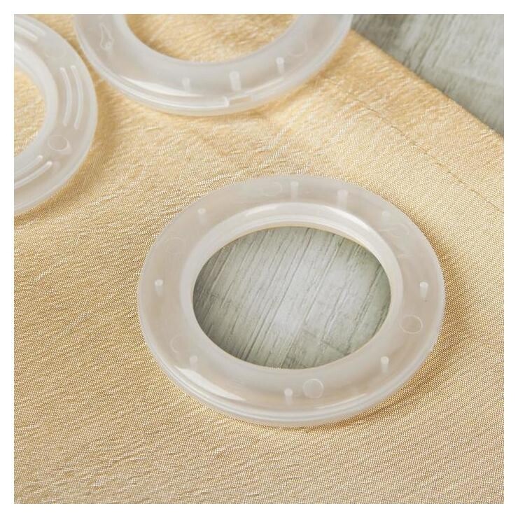 Люверсы для штор, D = 4/6,5 см, 10 шт, цвет прозрачный  Арт узор