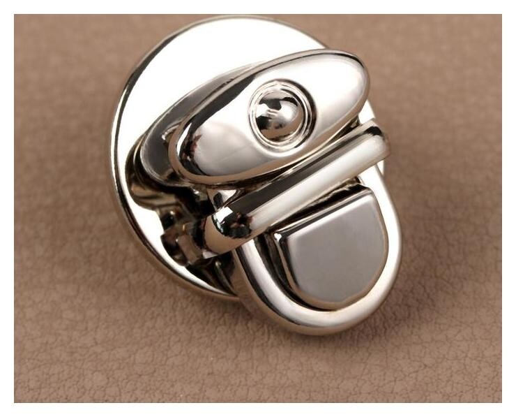 Застёжка для сумки, 2,5 × 2,5 см, цвет серебряный  Арт узор