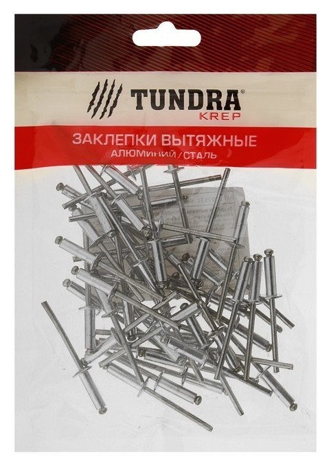 Заклёпки вытяжные Tundra Krep, алюминий-сталь, 4 х 14 мм, в пакете 50 шт.