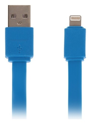 

Кабель Luazon, Lightning - Usb, 1 А, 0.2 м, синий