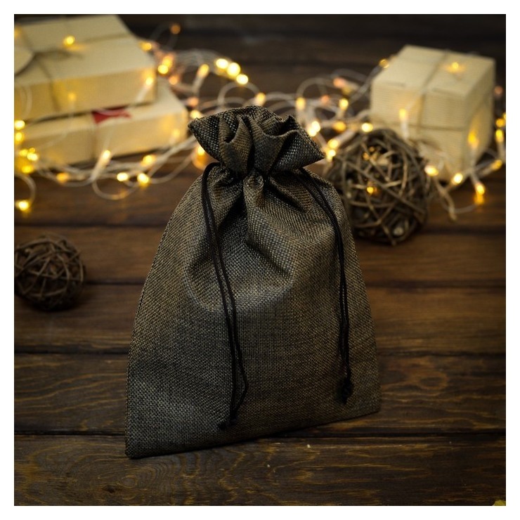 

Мешочек подарочный из холщи, коричневый, 20 х 28 см