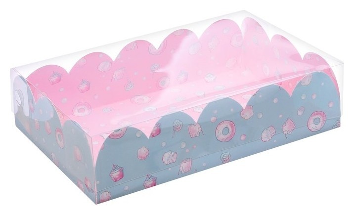 

Коробка подарочная с PVC крышкой «Маленький сюрприз», 20 × 30 × 8 см, Розовый