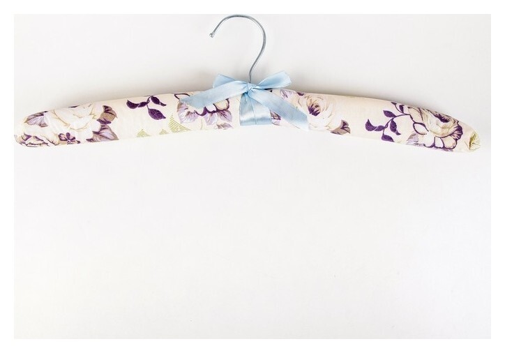 Вешалка мягкая «Розочки», размер 40-44, цвет бежево-сиреневый  
