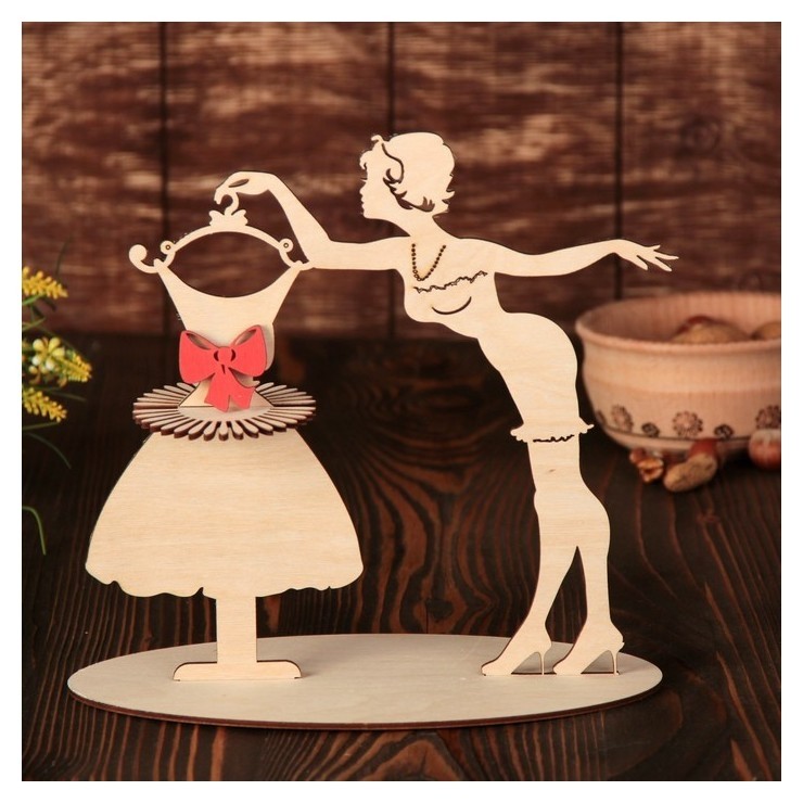 

Салфетница «Модница на примерке», 22×24×0,3 см, Бежевый