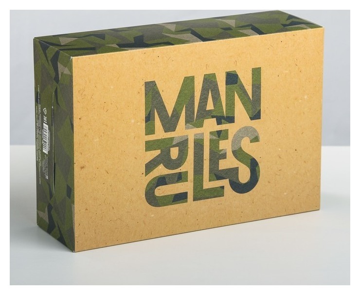 

Складная коробка Man Rules, 16 × 23 × 7, Зелёный