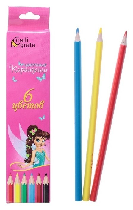 

Карандаши 6 цветов «Принцесса»
