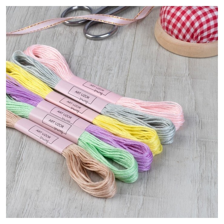 Набор ниток мулине №11, 8 ± 1 м, 6 шт  Арт узор