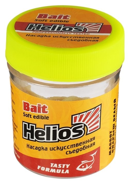 Насадка искусственная съедобная Helios «Опарыш» (Hs-no-m), цвет белый