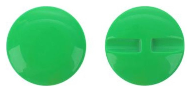 Пуговица большая гладкая, диаметр 37 мм, набор 50 шт., цвет зелёный