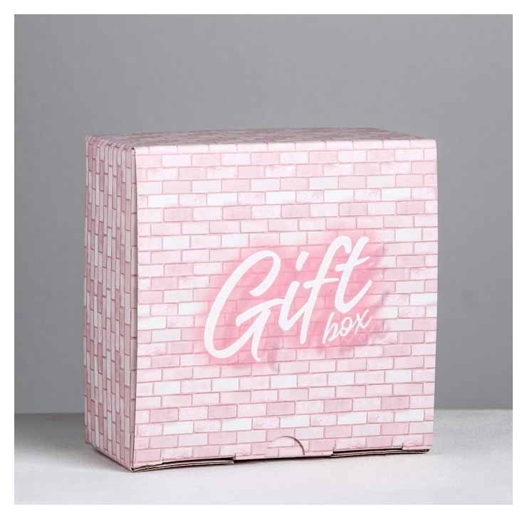 

Коробка‒пенал Gift Box, 15 × 15 × 7 см, Розовый