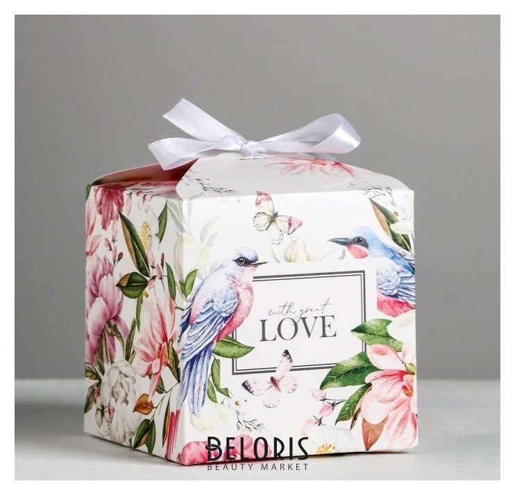 Коробка складная «Цветочная», 12 × 12 × 12 см Дарите счастье