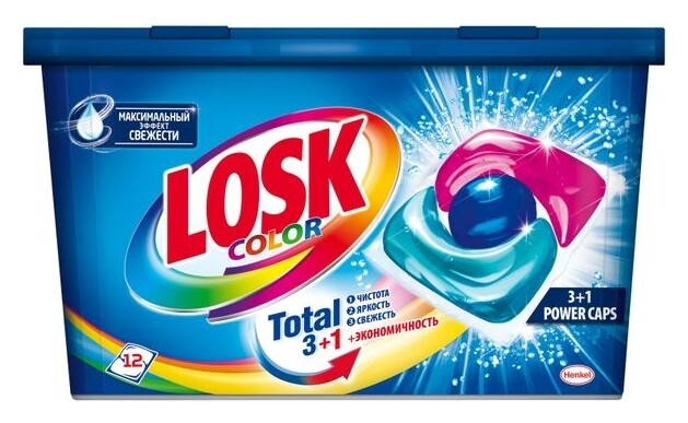 Средство для стирки концентрированное в капсулах Лоск Капс Колор  Losk