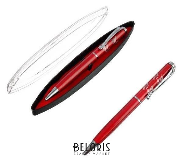 Ручка подарочная, шариковая, в пластиковом футляре, поворотная, «Франсуаза», бордово-серебристая Calligrata