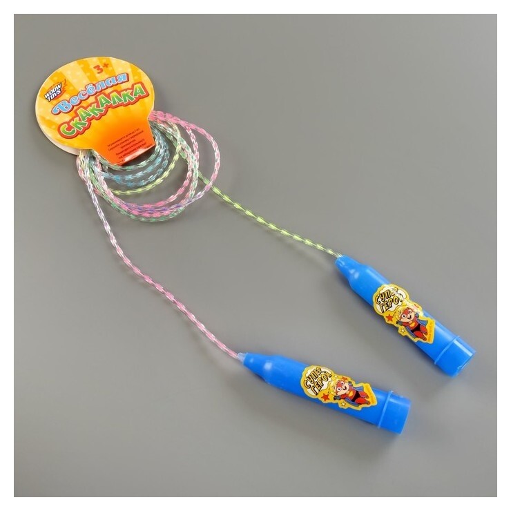 Скакалка детская «Супер герой», цвет синий  Woow toys