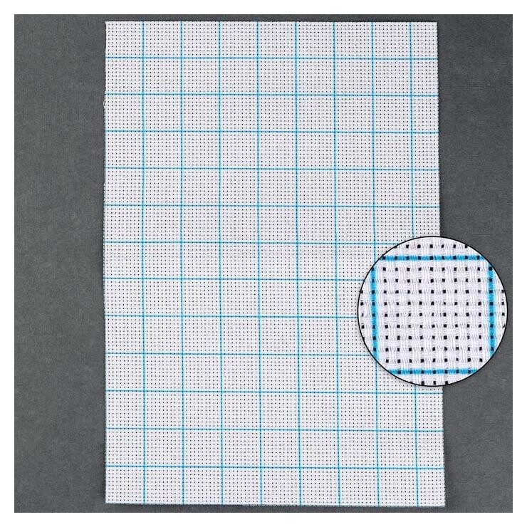 Канва для вышивания, в клетку, №11, 30 × 20 см, цвет белый Арт узор