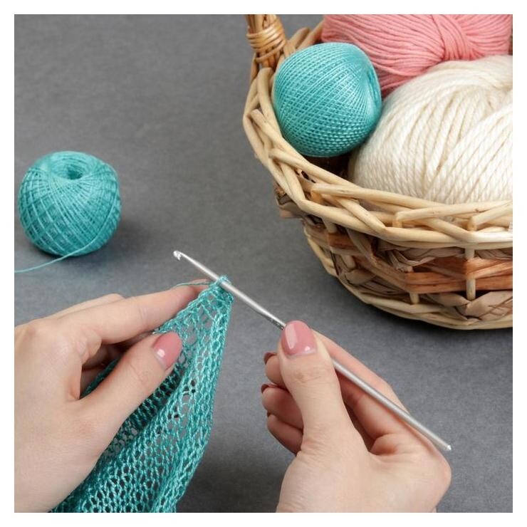 Крючок для вязания, с тефлоновым покрытием, D = 3,5 мм, 15 см  Арт узор