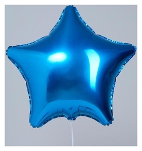 Шар фольгированный 19", звезда, цвет синий Agura