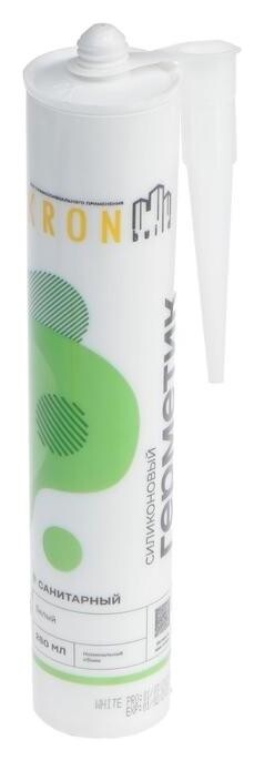 Герметик Kronbuild, силиконовый, санитарный, белый, 280 мл  KRONbuild