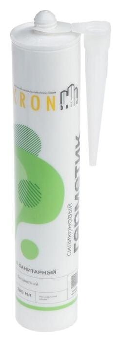 Герметик Kronbuild, силиконовый, санитарный, бесцветный, 280 мл  KRONbuild