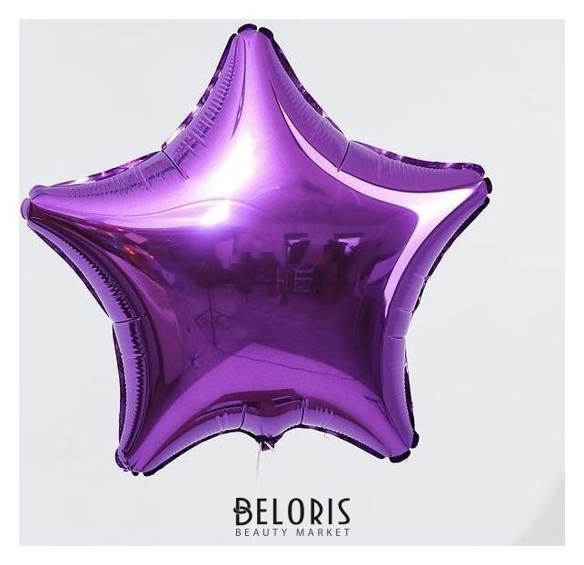 Шар фольгированный 19, звезда, цвет пурпурный Agura