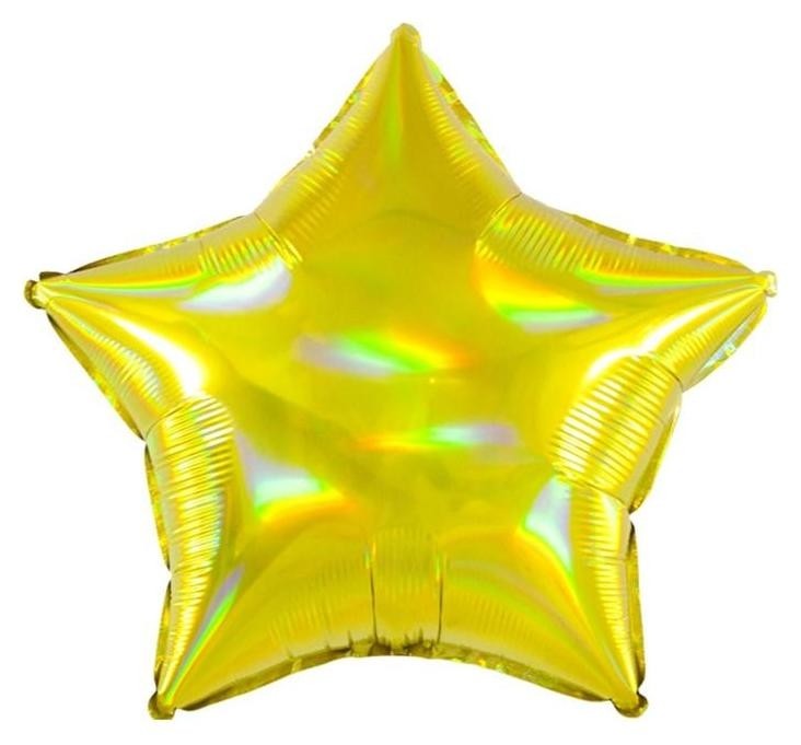 

Шар фольгированный 18" «Перламутровый блеск», звезда, голография, цвет золотой, Золотистый