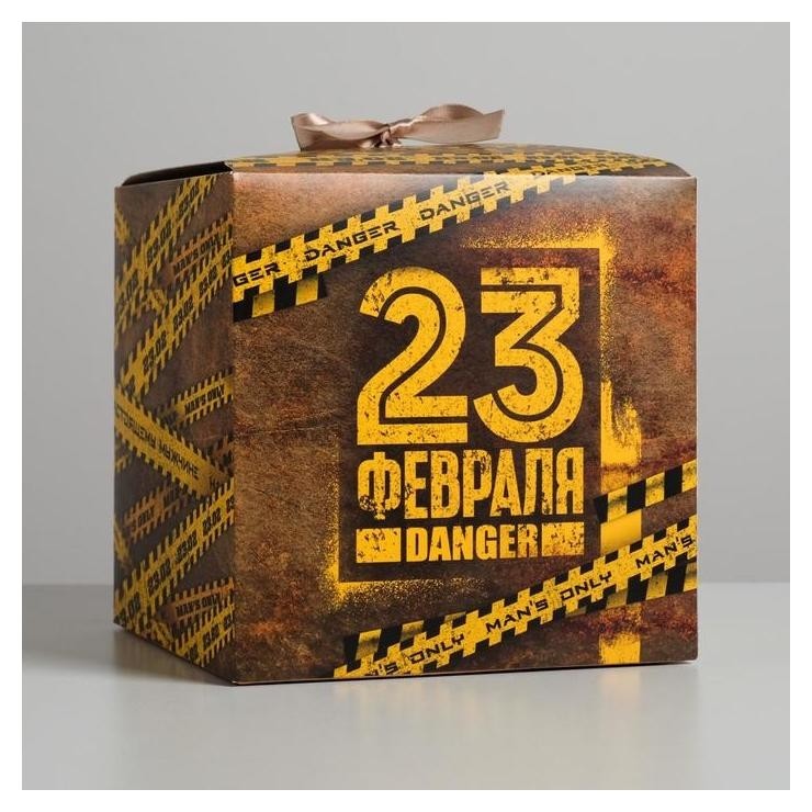 

Коробка складная «С 23 февраля», Золотистый