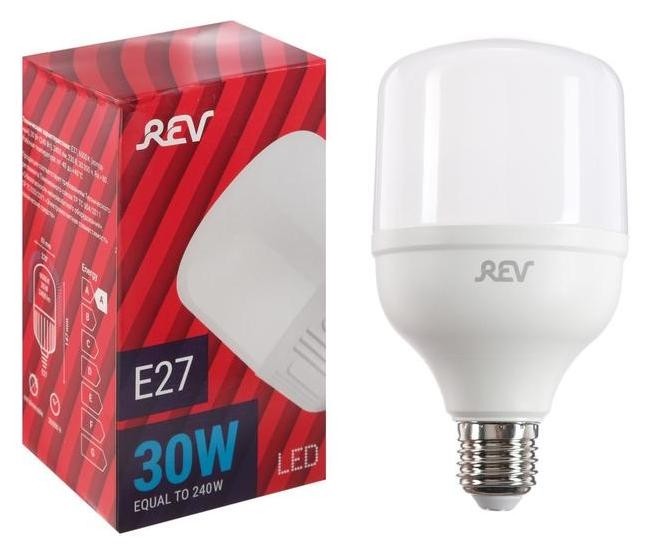 

Лампа светодиодная REV Powermax, T100, E27, 30 Вт, 6500 K, холодный свет