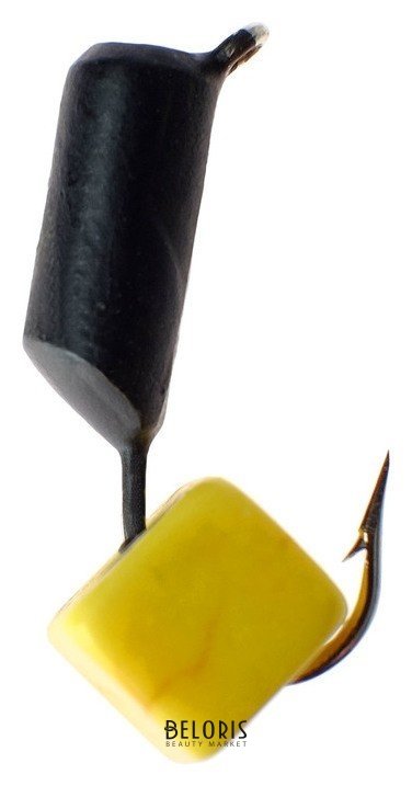 Мормышка Столбик размер 3 с сырным кубиком, цвет чёрный, 497 Wormix