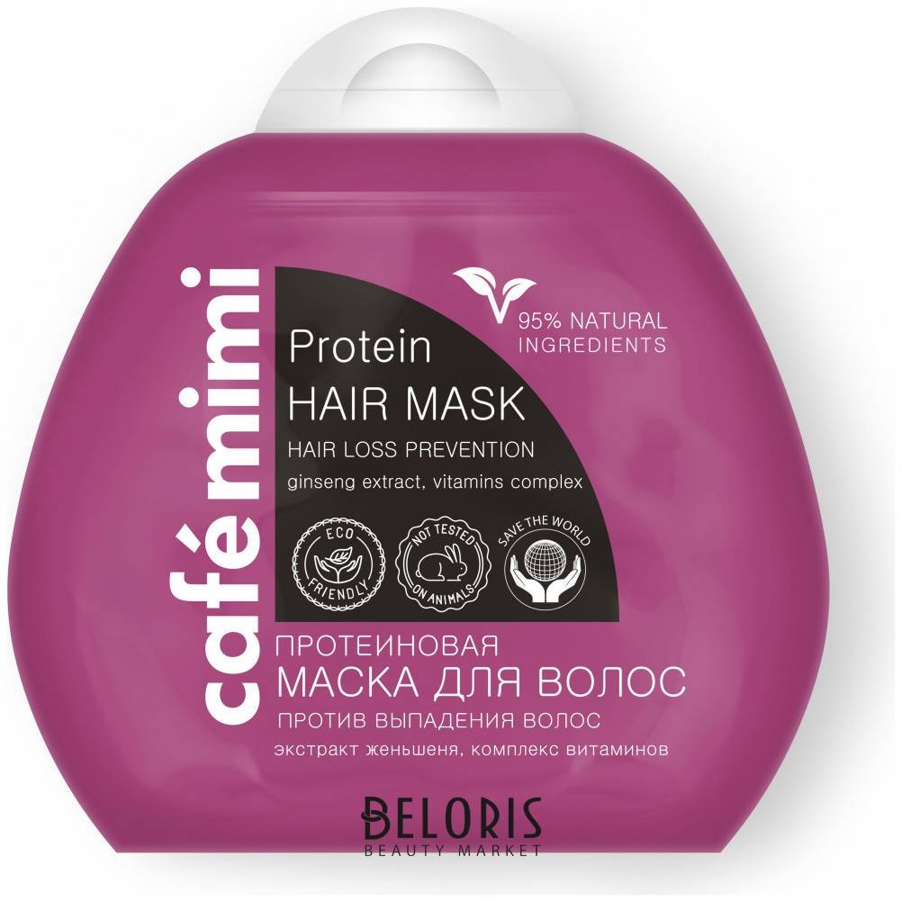 Протеиновая маска против выпадения волос Cafe mimi
