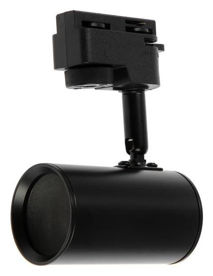 Трековый светильник Luazon Lighting под лампу Gu5.3, цилиндр, корпус черный