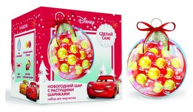 Набор для творчества "Новогодний шар с растущими шариками", тачки Disney